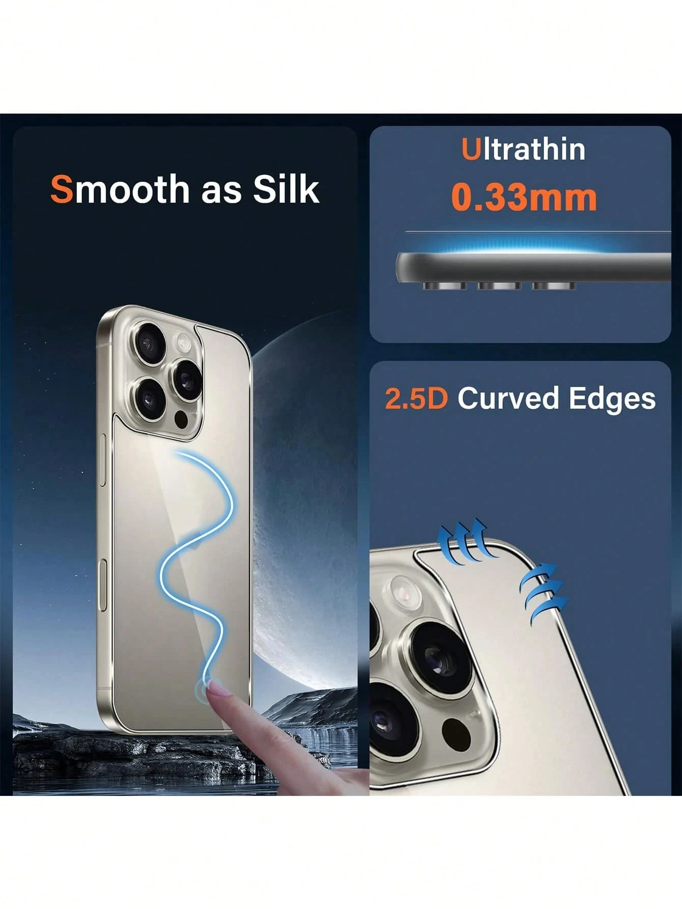 NNBILI 5 قطعة الشاشة الخلفية الزجاج المقسى آيفون 16 15 12 14 13 11 برو ماكس 16e 12 13 الهواتف الصغيرة واقي للشاشة الخلفية الأفلام