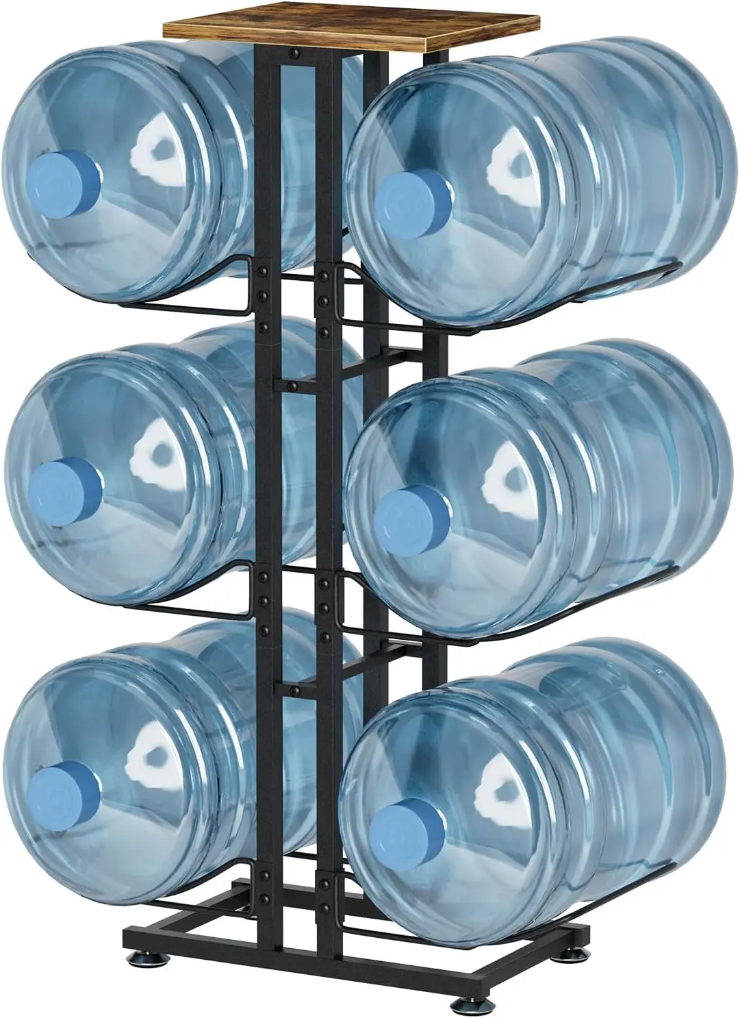 5 Gallon Water Jug Holder for 6 Bottle, 3-Tire Water Bottle Holder