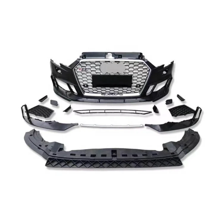 

Car Bumpers Facelift Body Kit Front Bumper Kit With Grille For Audis A3 S3 Upgrade To RS3 2017-2020