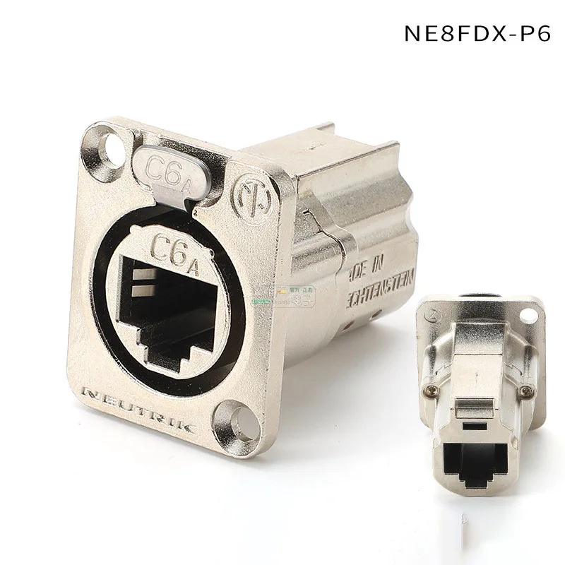 NEUTRIK NE8FDX-P6 CAT6A Super Six Network Feedthrough D-Type Panel Socket For Stage Audio Equipment In Stock