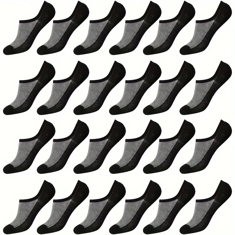 -Coolmax Unisex 24P Cotton Low Cut No Show Ankle Socks