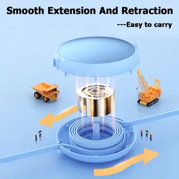 三合一可伸縮100W 6A快充USB轉Type-C Micro快充線,適用於iPhone、三星、小米、華為等手機,1.2米線長 9 最佳銷售 USB-C 分線器線纜 - №9