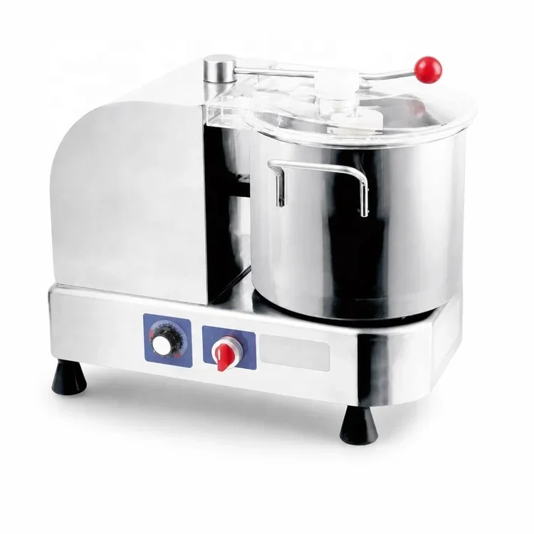 #6L Commercial Bowl Cutter Machine Stainless Steel Meat Vegetable Chopper for Restaurant Kitchen Food Processing