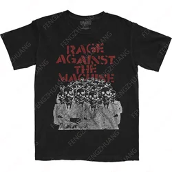 Rage Against the Machine Unisex Crowd Masks Cotton T-Shirt 2024 Unisex Classic Style Daily Casual Short Sleeve T-Shirt