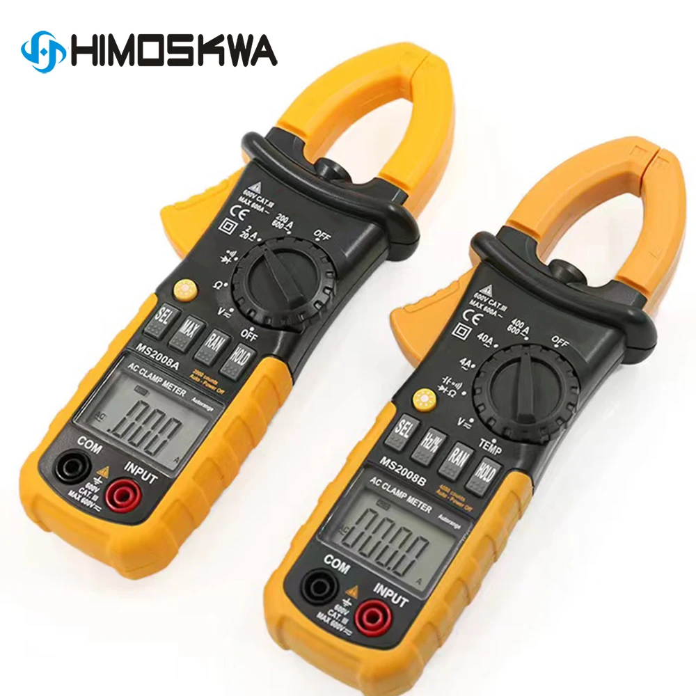 

MS2008A/B Digital Clamp Meter High Precision AC Clamp Meter for Measuring Capacitor Diodes