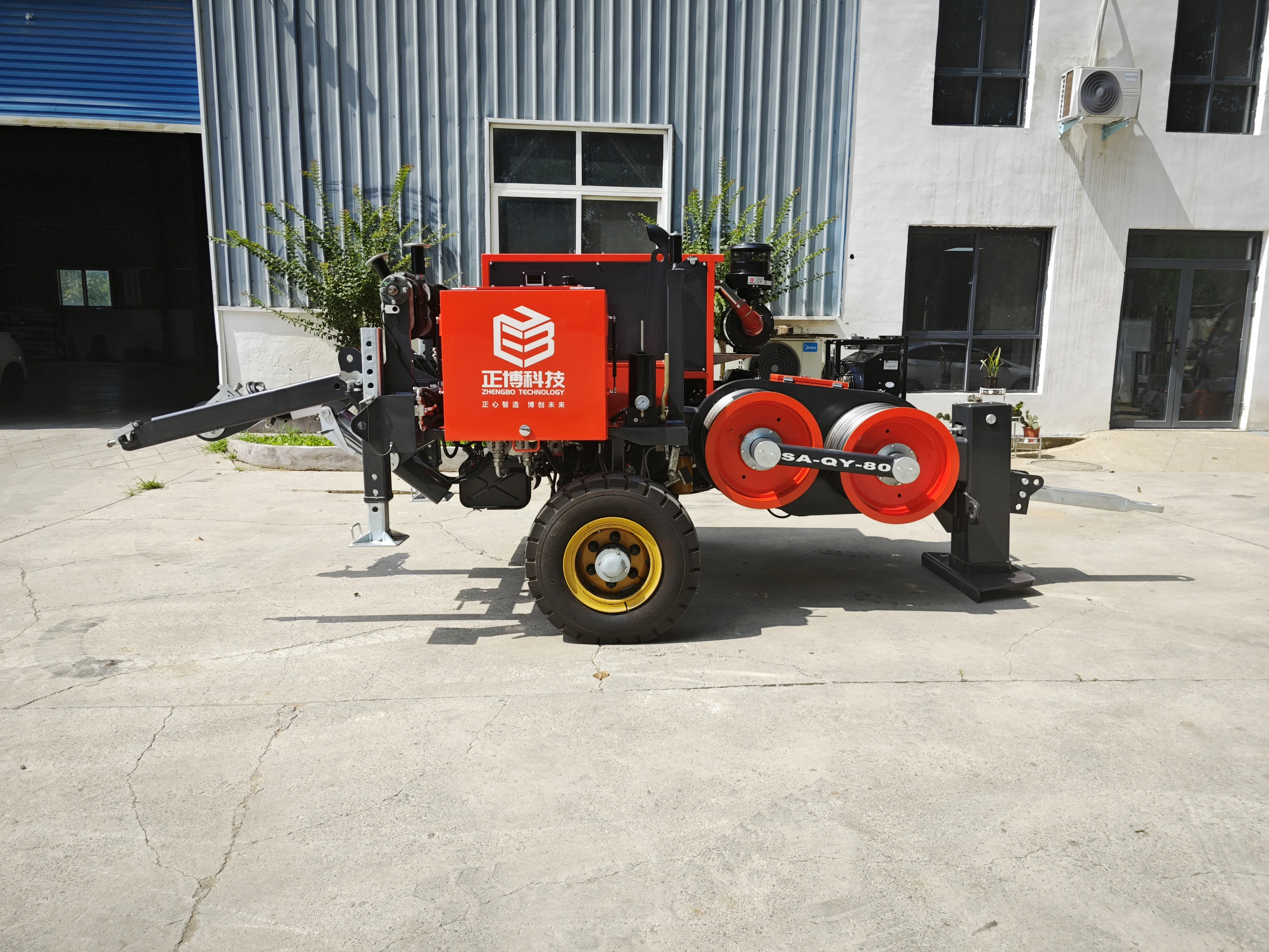 SA-QY-80 نظام الأسلاك الذكي للتحكم الرقمي 90kN خط نقل آلة رسم الكابلات الهيدروليكية عالية الطاقة