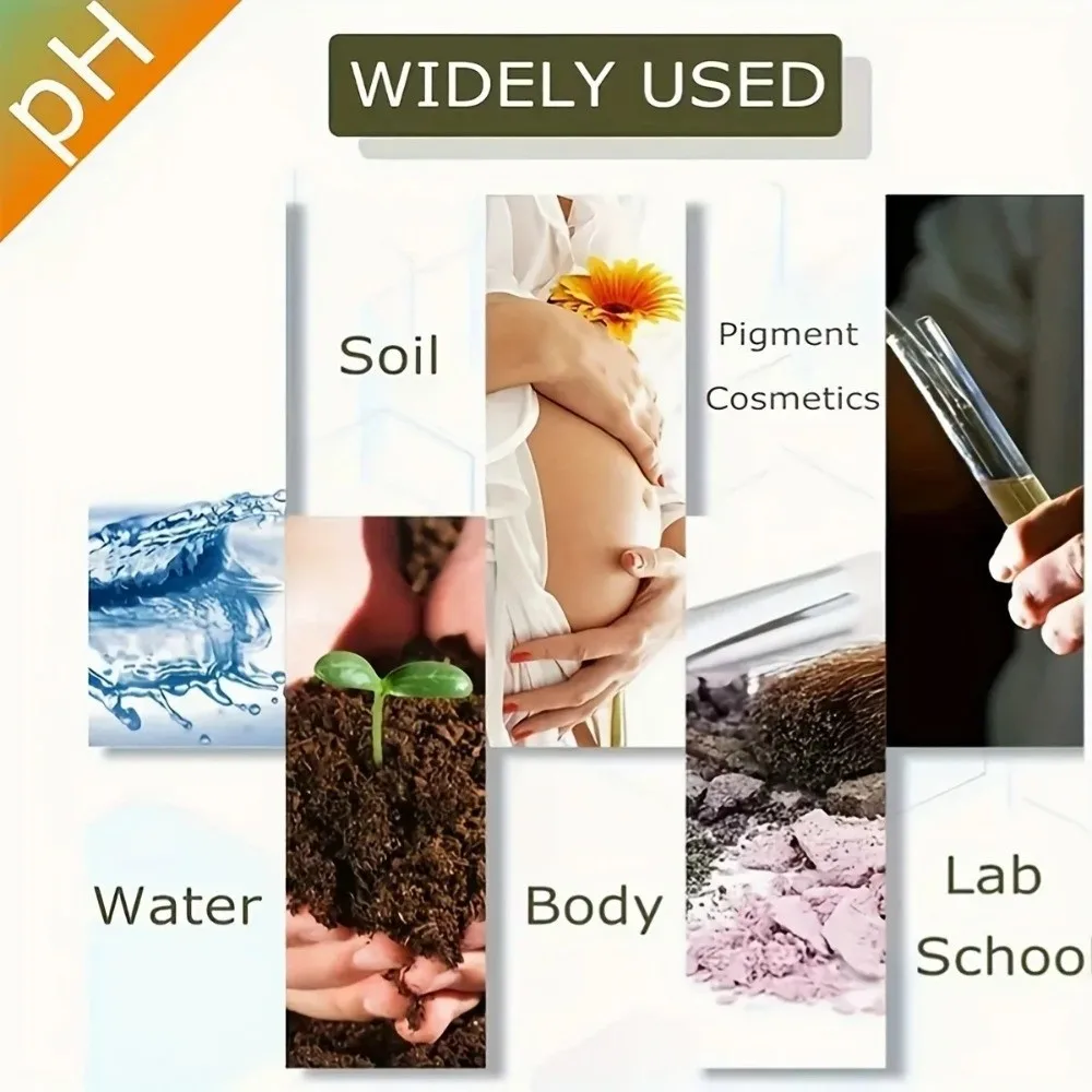 80 스트립/팩(컨트롤 카드 포함) 전문 PH 테스트 스트립 산성 알칼리성 표시기 종이 PH 측정기 표시기 테스트 스트립