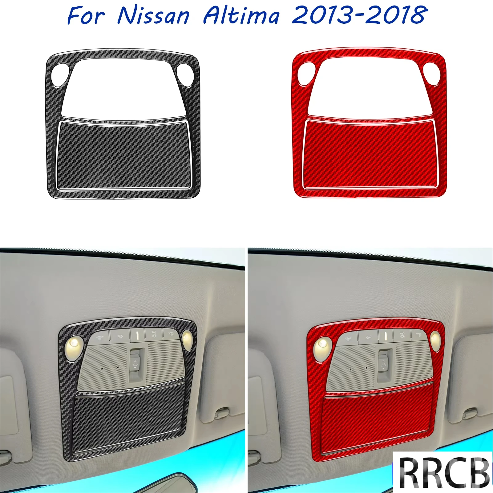 

For Nissan Teana Altima 2013-2018 Carbon Fiber Reading Light Set Accessories Interior Trim Tuning Stickers Auto Decal Accessory