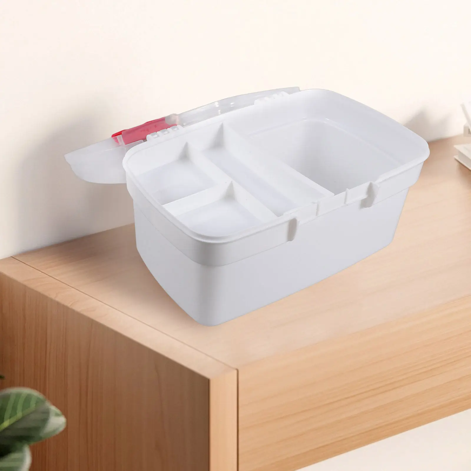 

Medicine Storage Box Portable Plastic Organizer with Handle Household Emergency First Aid Box Organizer Cabinet Storage