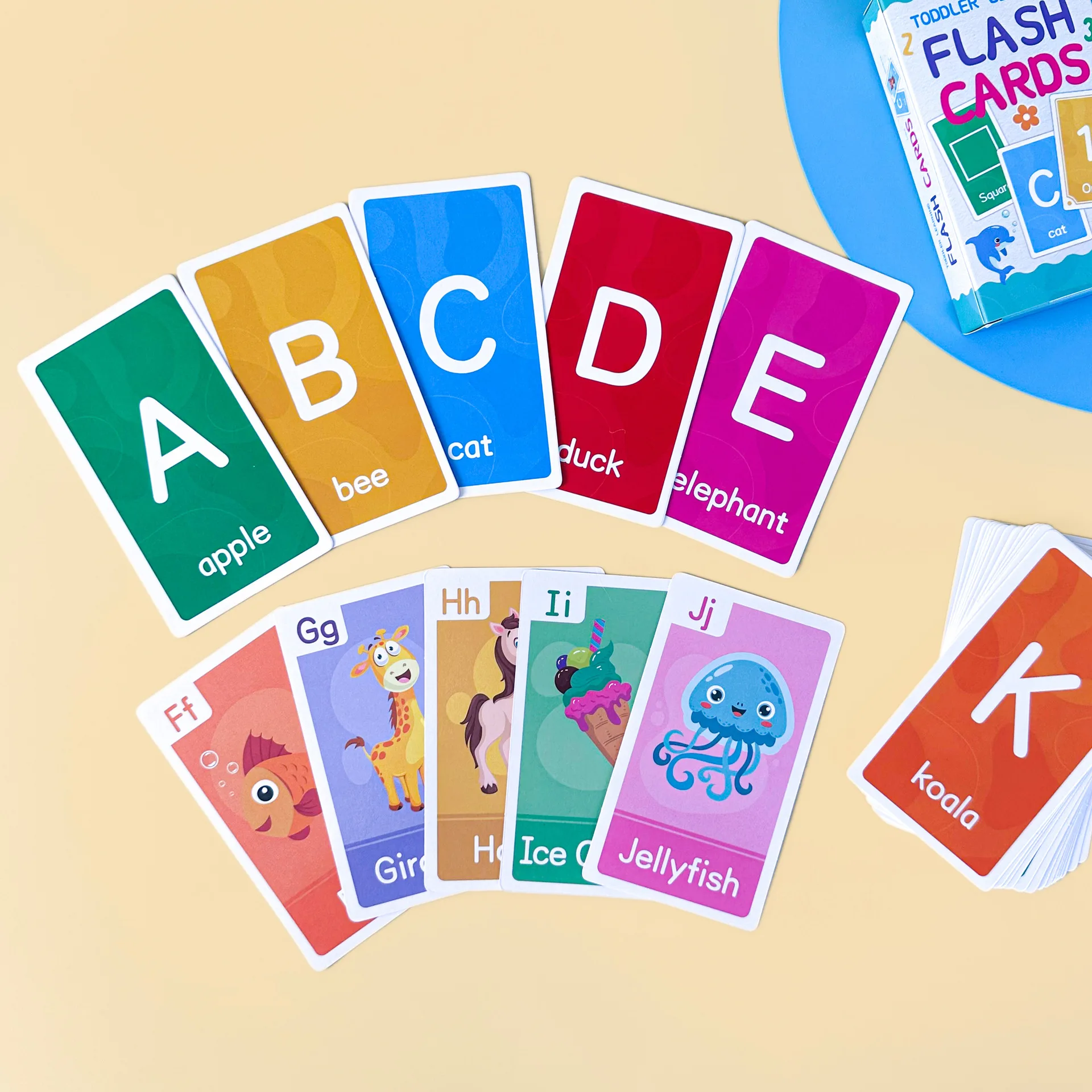 58 Pcs ABC Alphabet Flashcards Montessori Early Education Cards Baby Shapes Animals Learning Cards Games for Kids Gifts