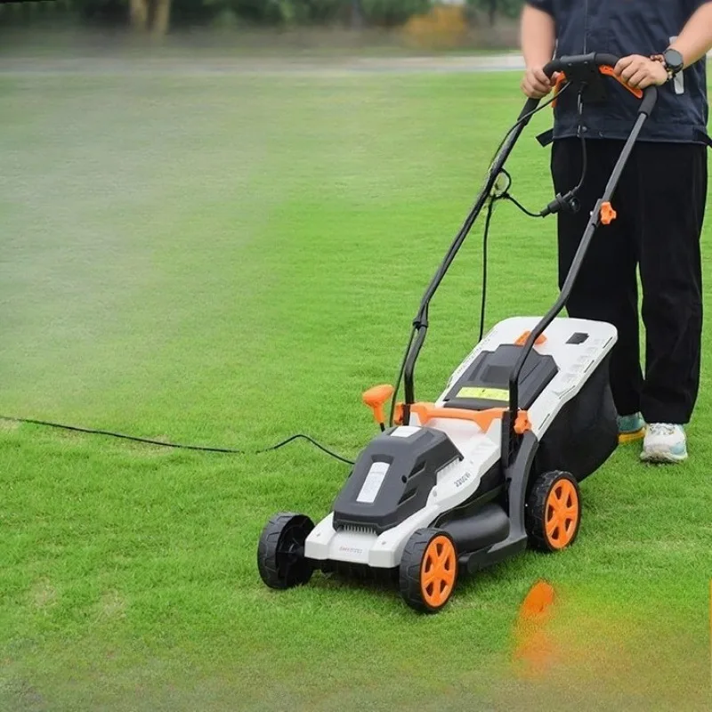 

High-power electric lawn mower, hand-pushed small household lawn mowing, plug-in