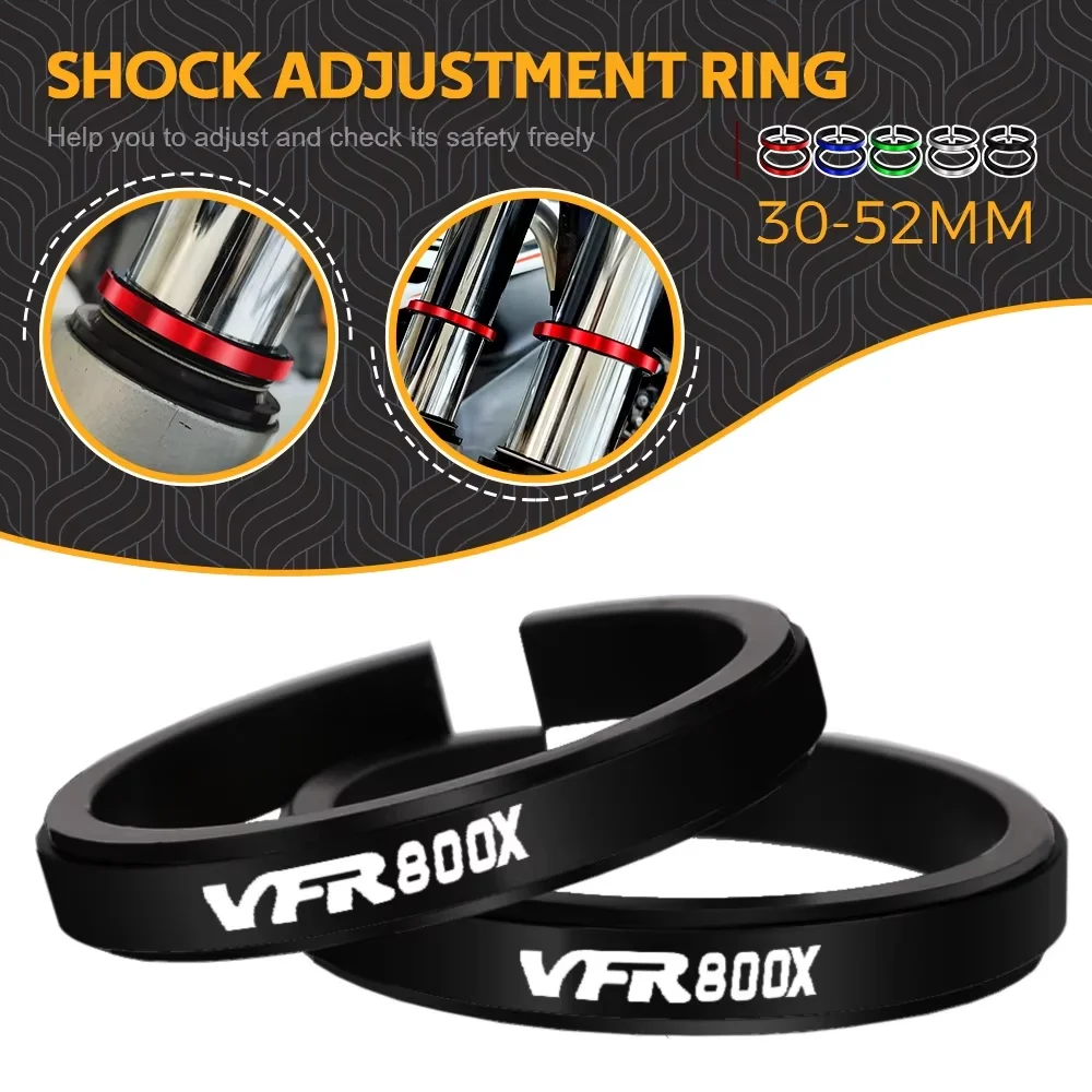 FOR HONDA VFR800X VFR 800X Crossrunner Motorcycle Adjustment Shock Absorber Auxiliary Rubber Ring CNC Accessories Fit 30MM-52MM