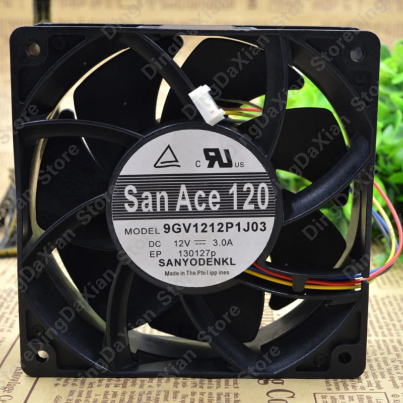 l 1PCS SANYO 9GV1212P1J03 | 12V 3.0A | 12CM | High Power Industrial Chassis Fan