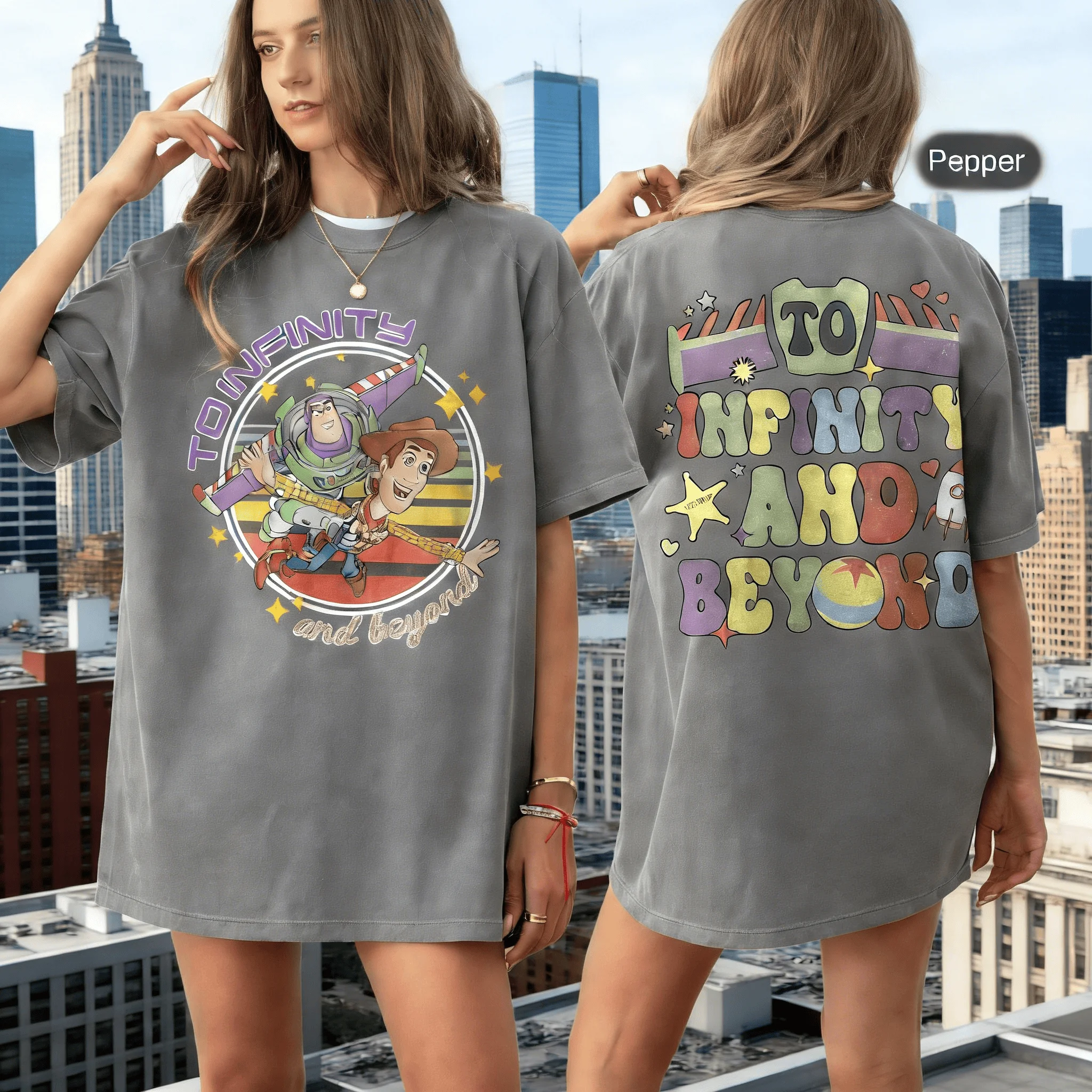 Camiseta de algodón de manga corta unisex de Disney 2026, estilo retro de Toy Story, Buzz Wooden, holgada e informal, para verano.