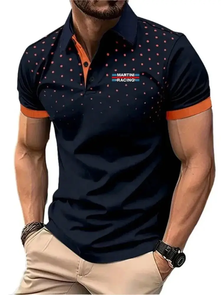 Nouveau Polo Martini Racing hommes à manches courtes t-shirt bureau homme sport décontracté impression 3D Jersey Golf Tennis POLOS t-shirt surdimensionné