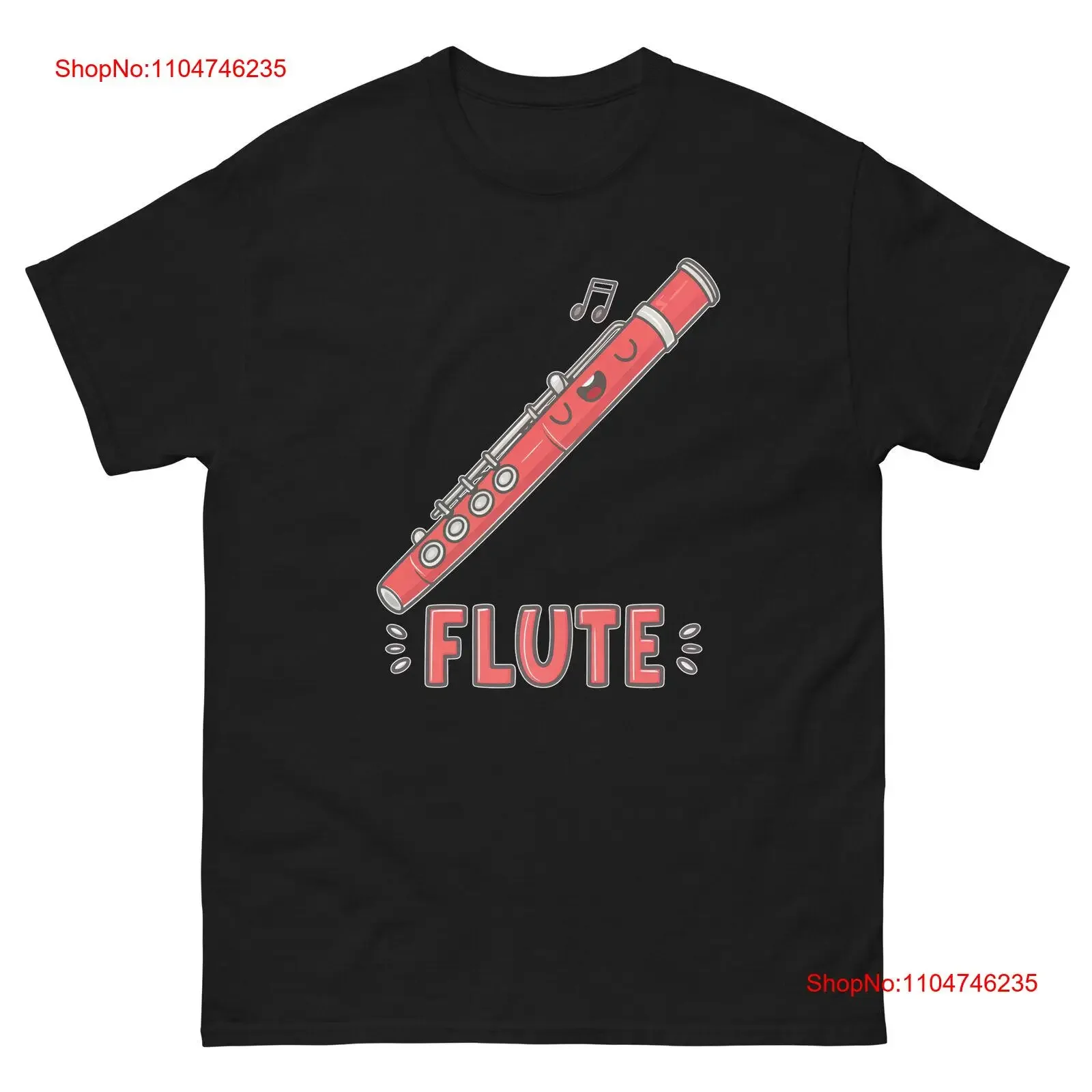 Flauta instrumento musical ilustración camiseta vintage lavado ropa de calle transpirable ropa de diseñador estirada moda elegante