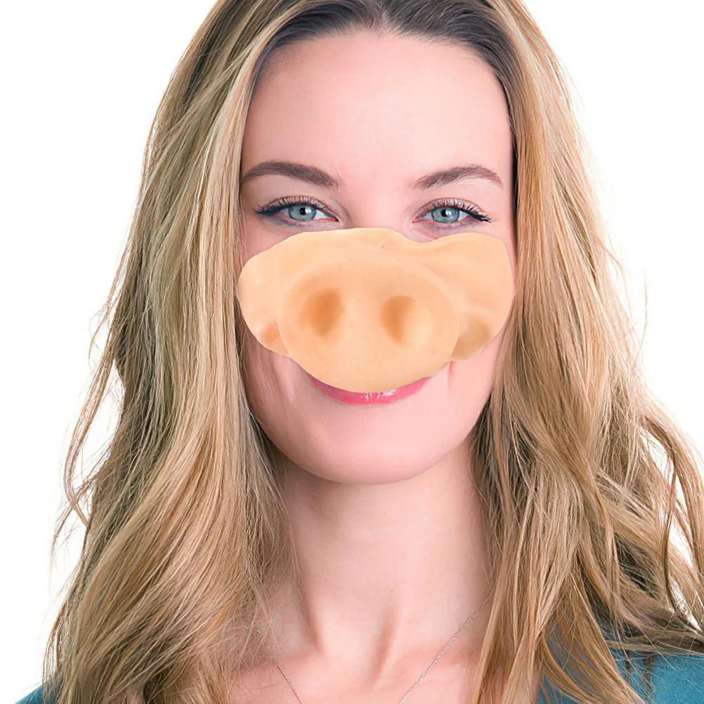 

3Pcs Decorative Pig Nose Prop Lightweight Latex Pig Snout for Halloween Dress Up Cosplay Accessory Comfortable Fit