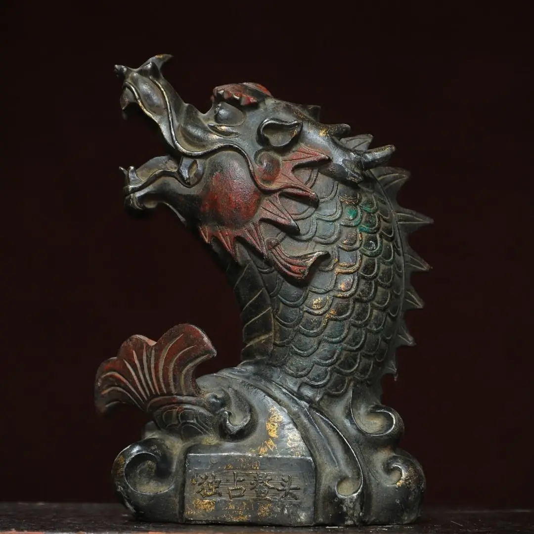 Old Collection Treasures Copper Tuo Gold [Unique] 25 cm high, 16 cm wide and 8 cm thick, with a total weight of 3.8 kg