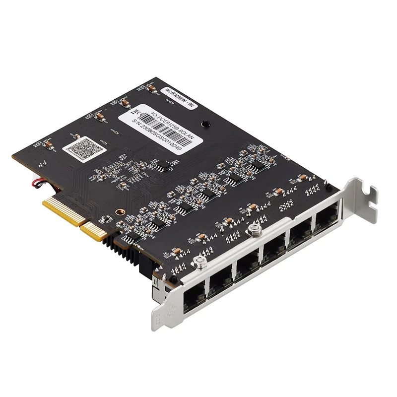 6 Ports Pcie 2.5 Gigabit Network Card RJ45 2500Mbps NIC Realtek 8125B Chip For 2.5G Vision Industrial Camera Capture Nas