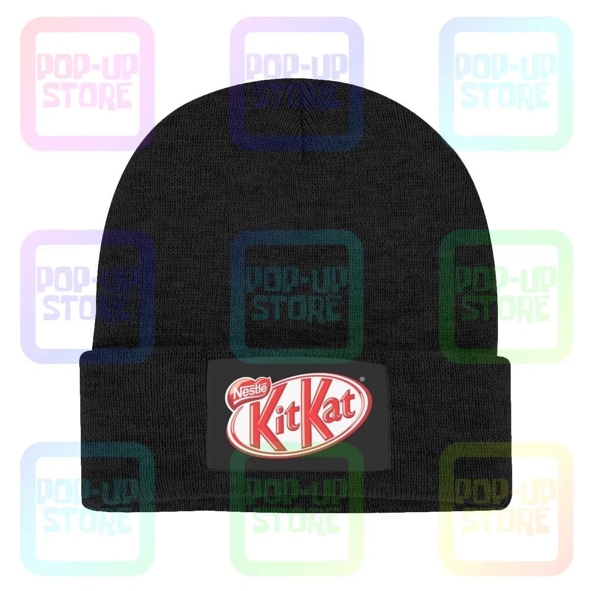 Nestle Kitkat Logo Chocolate Wafer Knitted Beanie Hat Beanies Cap Sports Premium Comfortable