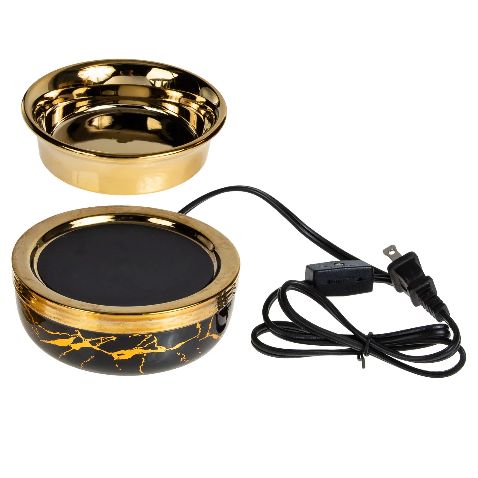 Electric Incense Burner Ceramic Bowl Compact Design for Incense Powder Essential Oil Wax Melts Tranquility Meditation Stress