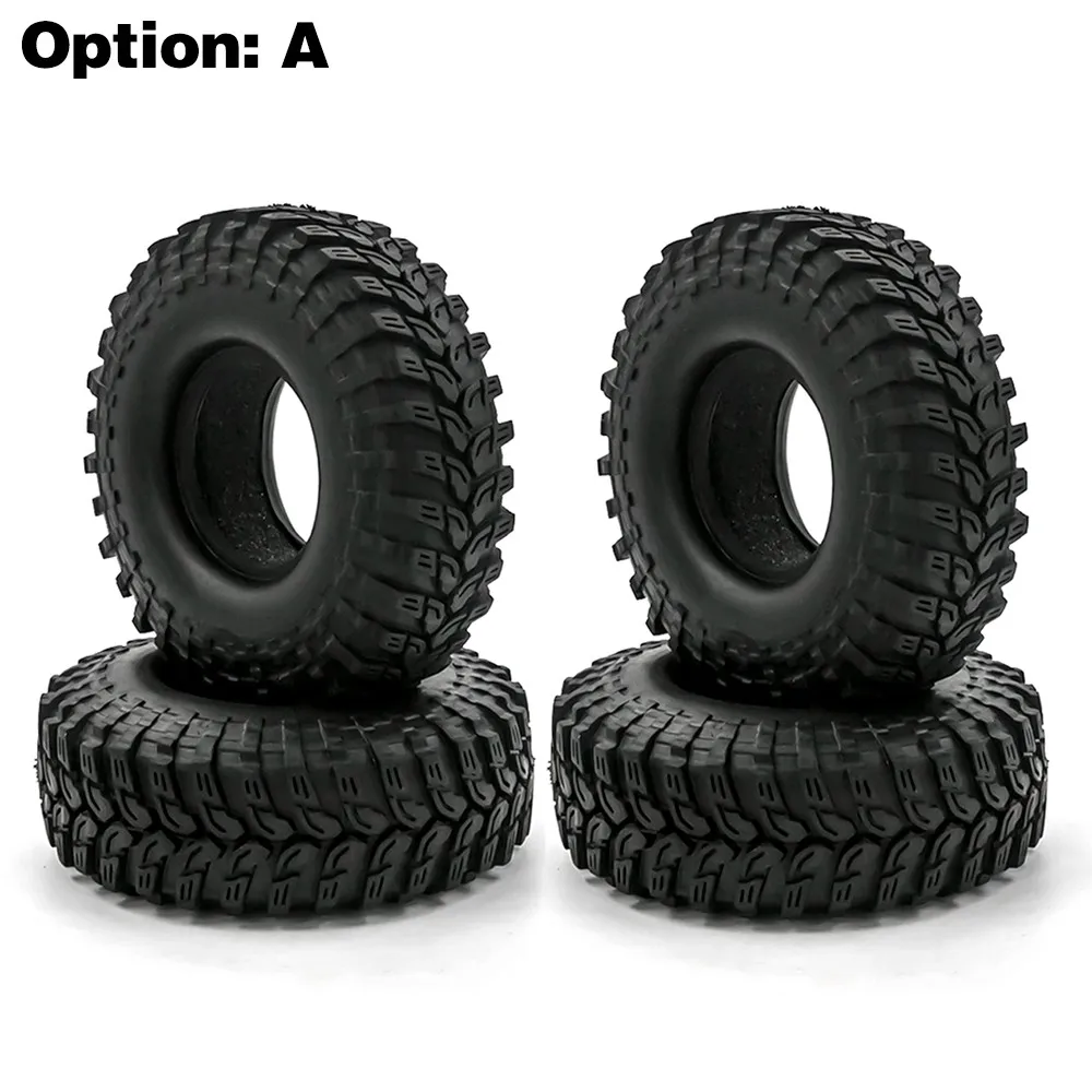 4pcs 1.9 Inch Rubber Tyre 96-108-115mm For 1/10 Rc Crawler Car Trax Trx4 Axial Scx10 Wraith Rc4wd Yikong Rgt Wrangler 1.9 Wheel