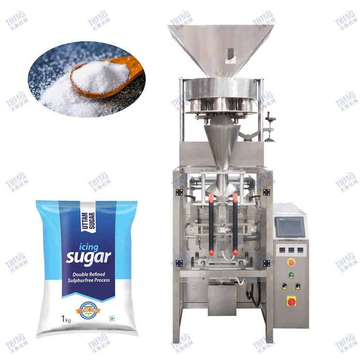 VFFS Automatic 1kg 5kg Grain Seed Rice Salt Weighing Filling Packaging Machine