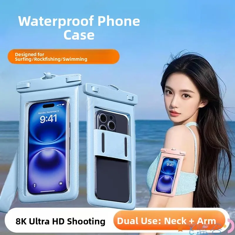 

Водонепроницаемая сумка для телефона с сенсорным экраном для плавания и серфинга, прозрачная сумка на ремне для дайвинга и фотосъемки