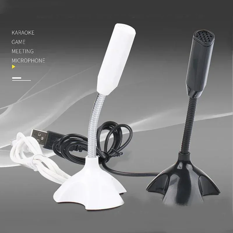 YUXINUO High Quality Adjustable USB Laptop Microphone Mini Studio Speech Microphone Stand Mic With Holder for Desktop PC