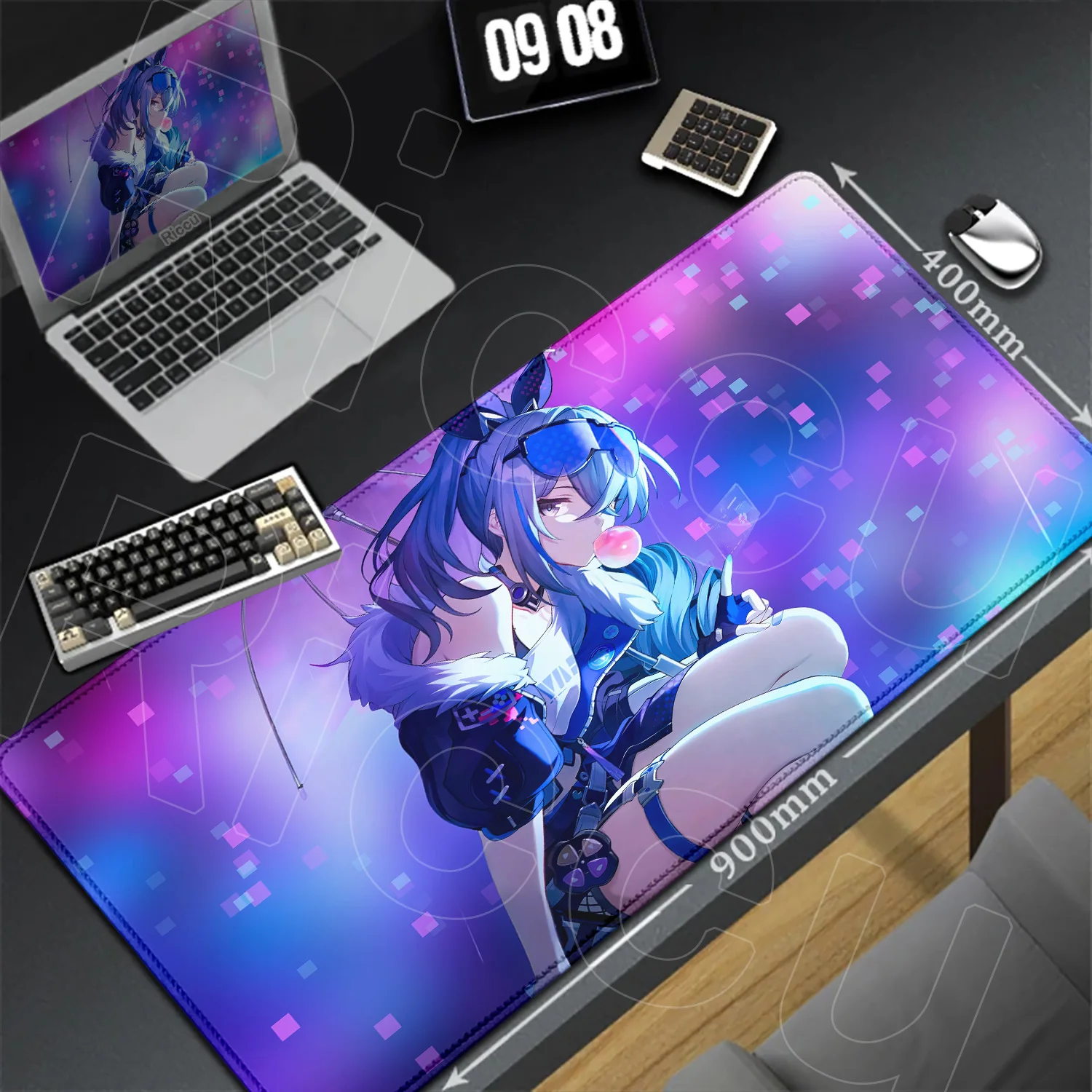 

Computer Mousepad HD gaming Keyboard Mat PC office Keyboard Mat LaptopMat Honkai Star Rail Silver Wolf XXL Large Gaming MousePad