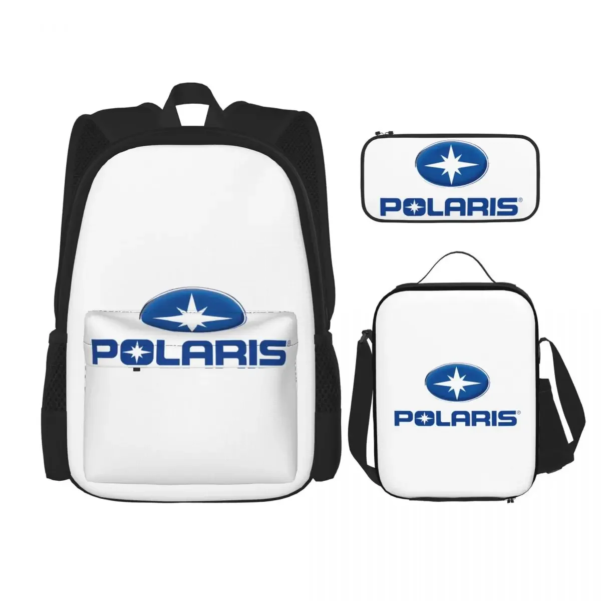 Polaris Logo Backpacks Boys Girls Bookbag Children School Bags Cartoon Kids Rucksack Lunch Bag Pen Bag Three-Piece Set