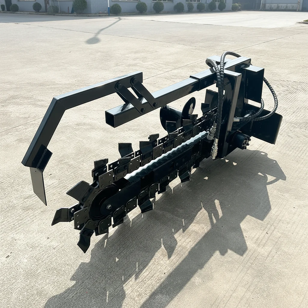 Mini Skid Steer Loader Diesel Track Loader With Trencher Attachment Hydraulic Compact Crawler China Machine