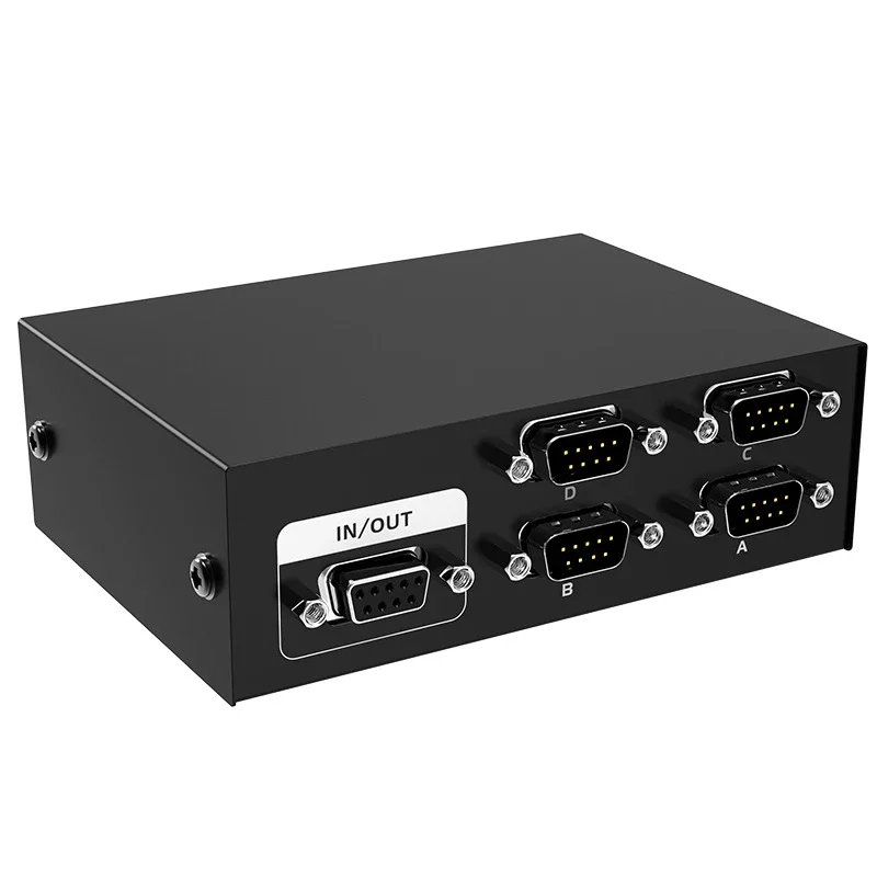 Serial DB9 Pin RS232 Switcher 4 in 1 out Bidirectional switch (1 host at a time) Sharer PC Console Sharing Selector Controller