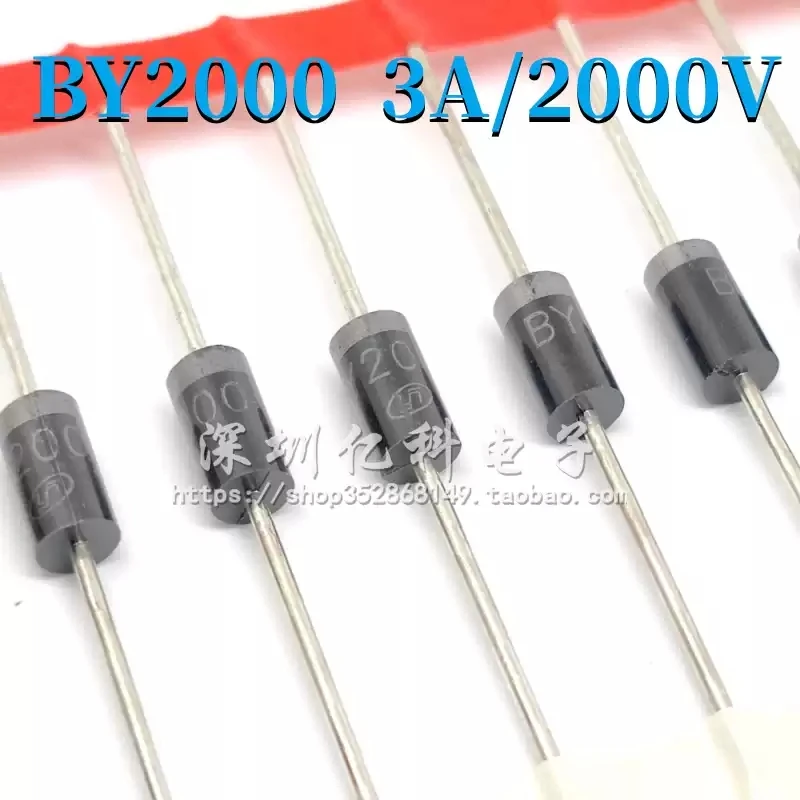 10pcs Brand new BY2000 fast recovery diode 3A 2000V 2KV direct insertion DO-201AD rectifier diode
