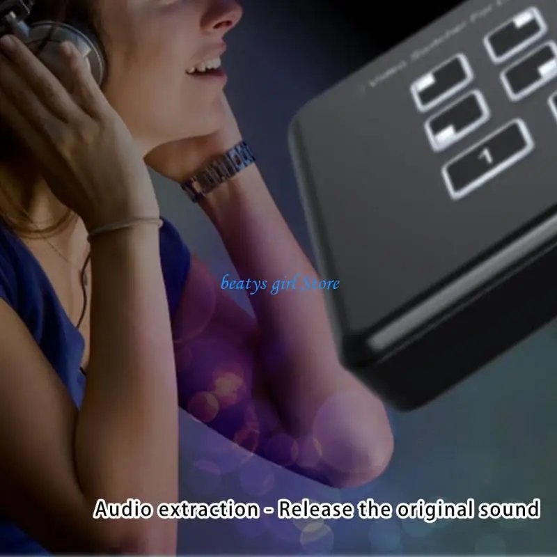 

C7AB HDTV Video Switcher 2 Input 2 Output Seamlessly Switching in 1080p Definition Auditory Mix Type C for Video Production