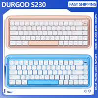DURGOD S230 Mechanical Keyboard 2Mode Wireless Bluetooth 2.4G Customized ABS Keycaps Gaming Keyboard  Low Profile Switch Pc Gift