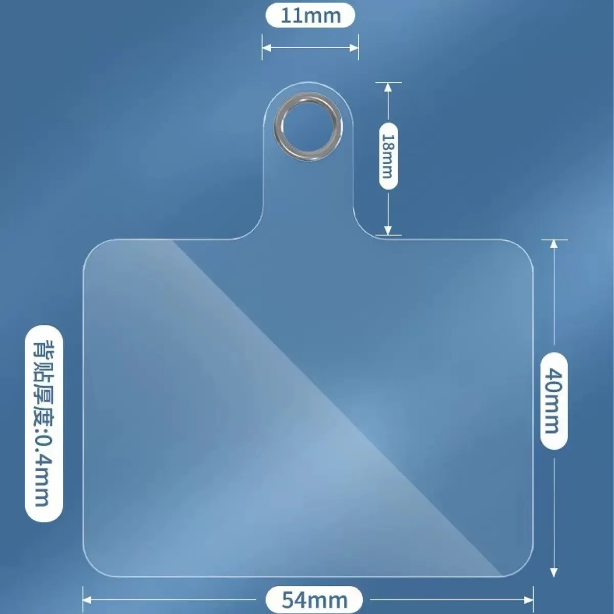 

For Universal Mobile Phone Transparent Detachable Lanyard With Anti Lost Card Gasket Durable Hanging Strap Replacement