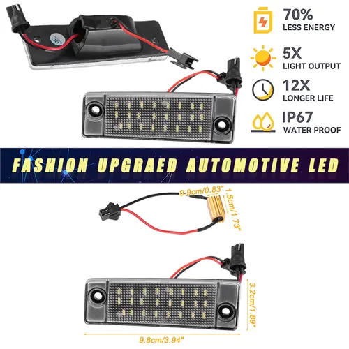 2Pcs For Chevy Chevrolet Captiva 2006- LED Number License Plate Lights Lamps For Opel Antara 2006-2017 Canbus No Error 24smd - Image 5