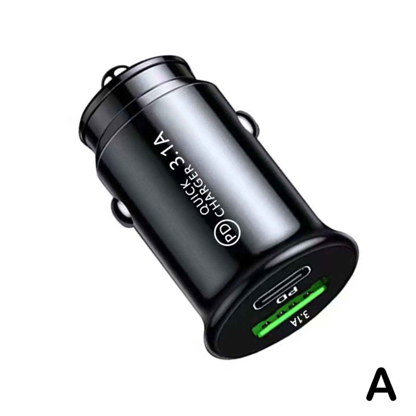 Ładowarka Samochodowa 3.1A Szybkie Ładowanie Mini Adapter do Gniazda Zapalniczki Samochodowej USB PD Typ C QC 3.0 Adapter Gniazda Akcesoria Samochodowe — 2