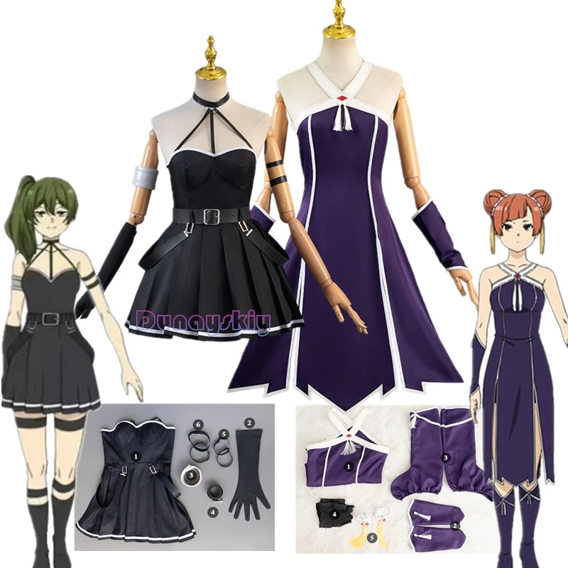 Anime Frieren Beyond Journey End Ubel Costume Cosplay Black Uniform Dress guanti cintura Set Halloween Carnival Girl Costume