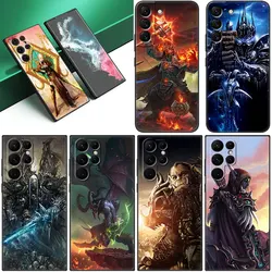 World of Warcraft Phone Case For Samsung Galaxy S23 S22 S21 Ultra S20 FE 5G S10E S10 Lite S8 S9 Plus S7 Edge Black Cover