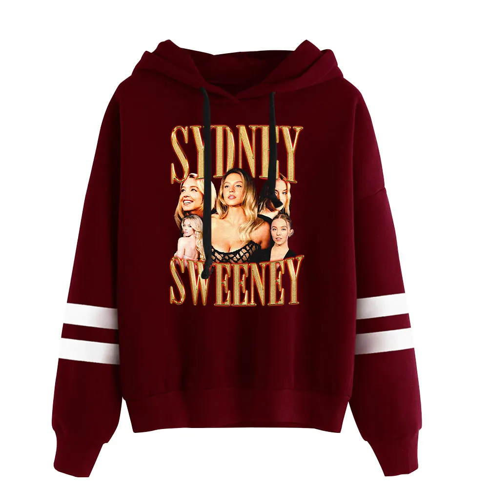 Sydney Sweeney Vintage 90s Pullover Hoodie Merch Hoodie Fashion Tracksuit Sports Pullover Fashion Pullover Sweatshirt