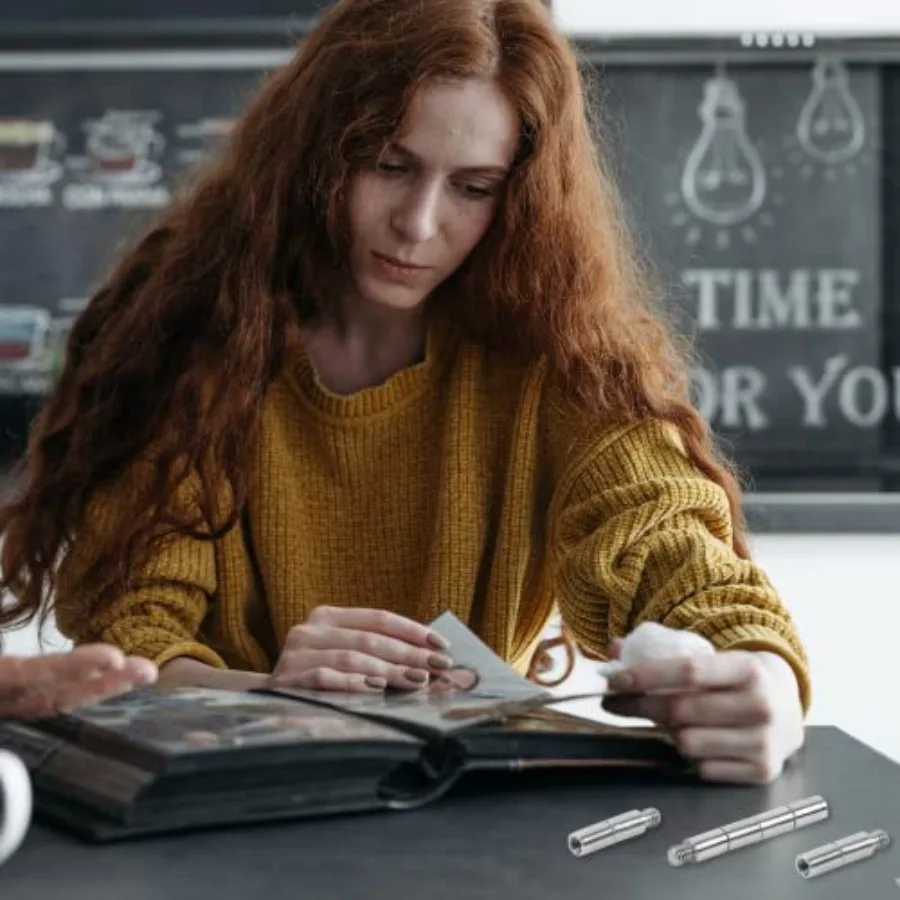 40Pcs Paku Pengikat Scrapbook, Aksesoris Pengikat Scrapbook, Pengganti Paku Pengikat, Sekrup Pengikat untuk Mengikat Foto Scrapbook