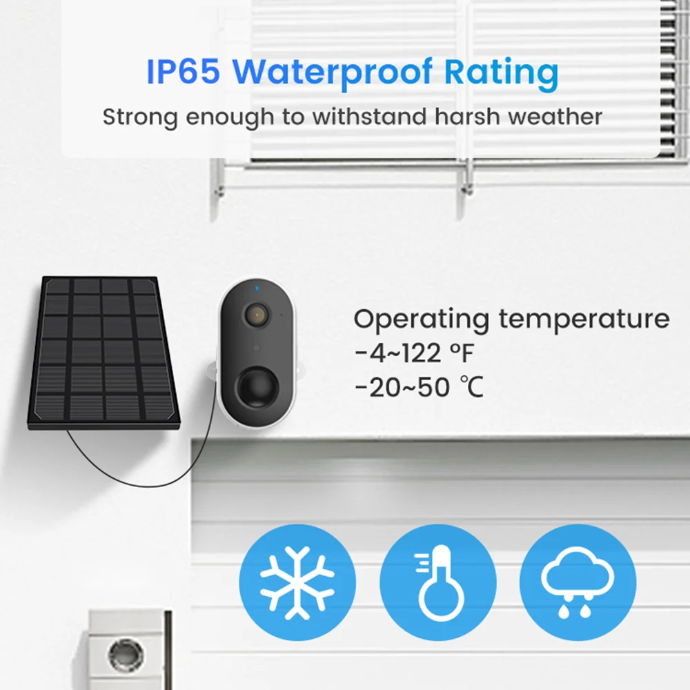 Imagem -02 - Laxihub 1080p Bateria Recarregável da Câmera Solar com Painel Solar Wifi Câmera de Vigilância Ptz ao ar Livre Segurança Cams Visão Noturna