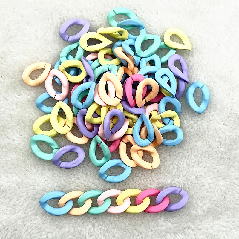 15pcs 12x17mm 14x18mm 18x24mm Acrylic Twisted Chains Assembled Parts Beads DIY Necklace Earrings Accessories