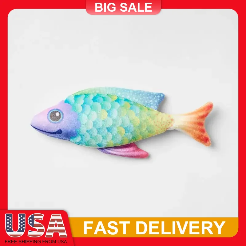 

Interactive Wobbling Fish Cat Kicker Toy with Batteries Included Multicolor Motion Kicking Play Fun for Kittens and Adult Cats