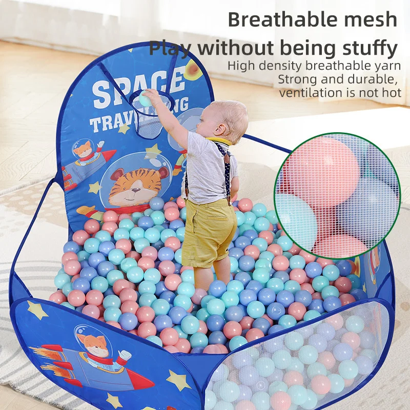 Pozo de bolas para niños de 1,2 M con cesta, juguetes para niños, parque infantil de piscina de bolas de océano para interiores, tienda para niños pequeños, parque infantil bonito para gatear para bebés