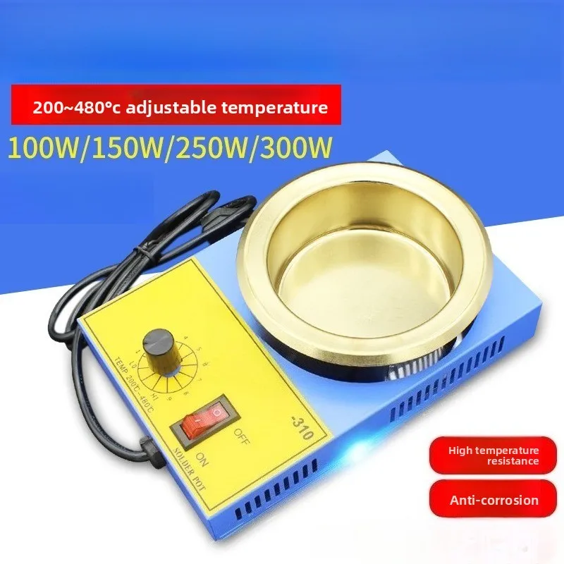Adjustable Temperature Lead-Free Tin Melting Furnace, Environmental Solder Pot for Soldering Station, 110V/220V