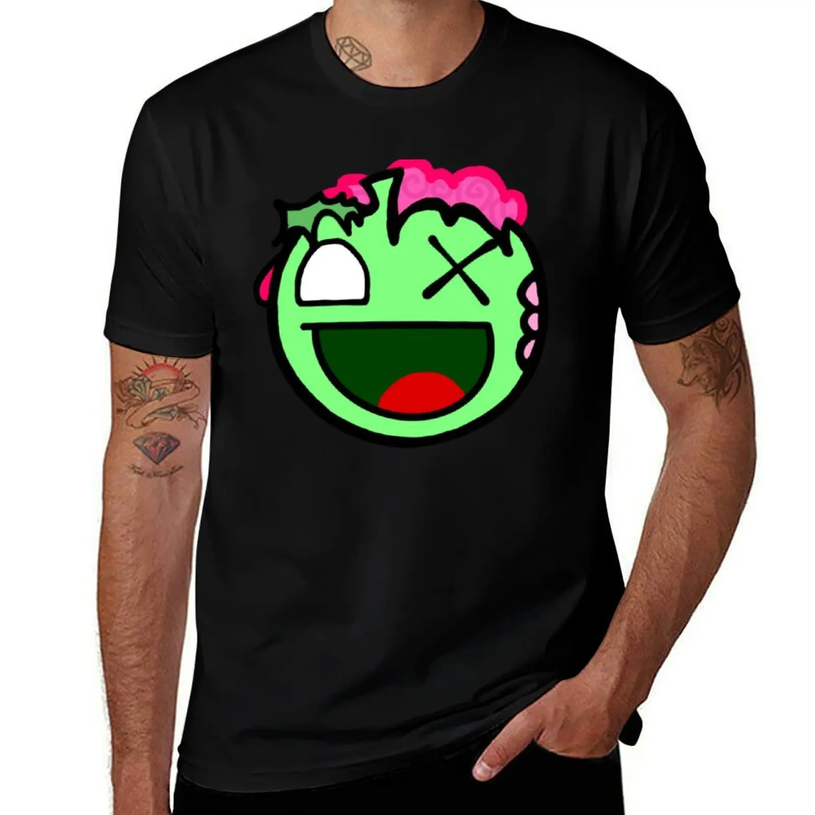 

epic zombie face xD T-Shirt cotton tshirt 100% t shirt man luxury T-Shirt