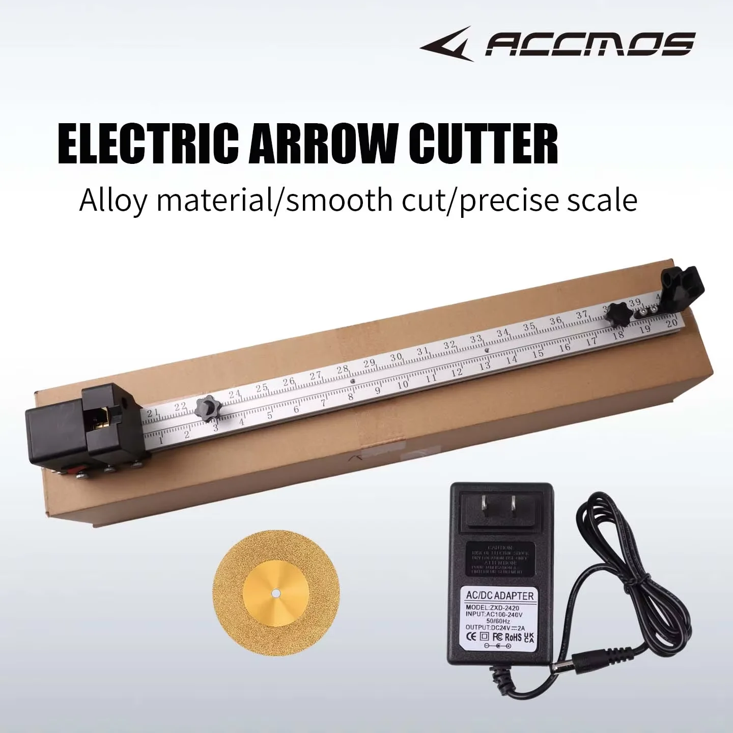 Adjustable Archery Electric Shaft Cutter Professional Cutting Tool with Scale Ruler for Carbon Aluminum And Wood Arrow Shafts